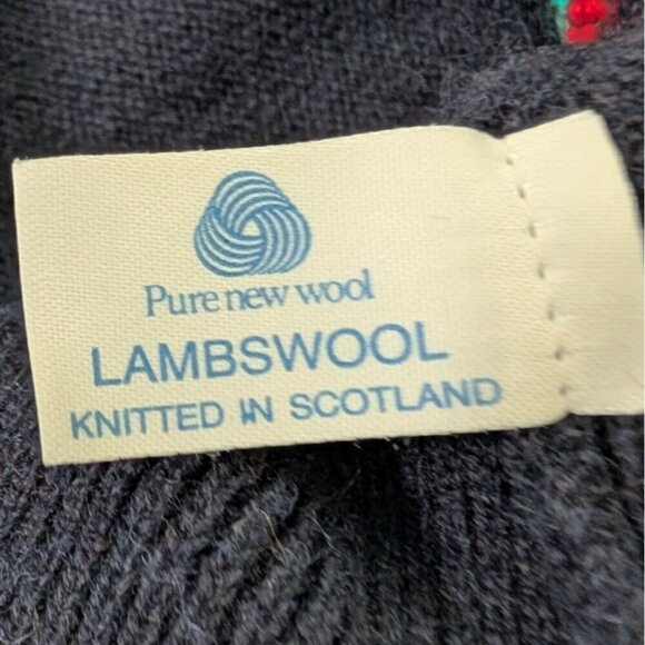 Vintage Clan Royal Old Course Golf Sweater Mens Size XL Blue Argyle Diamond Wool - Picture 5 of 11